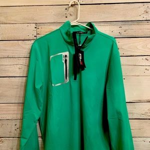 RLX Golf Stretch Quarter Zip Pullover Large/Green